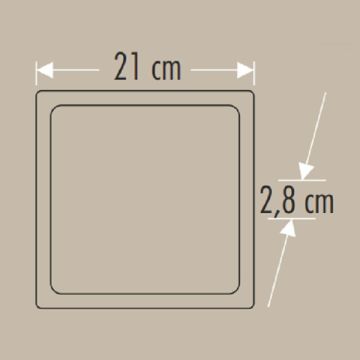 CATA CT-5272 25 Watt Sıva Üstü Kare LED Panel