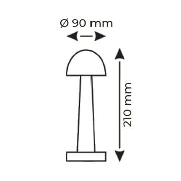 HELIOS HS 8107 Şarjlı ve Dimli 3 Işık Renkli Bronz LED Masa Lambası - 3 Işık Renkli (Beyaz + Ilık Beyaz + Gün Işığı)