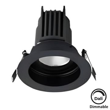 MOLLED MOL1680M Dali Dimli 10 Watt Siyah Kasa Sıva Altı Yuvarlak LED Spot (SAMSUNG/OSRAM/PHILIPS LED & EAGLERISE/PHILIPS/LIFUD Driver)