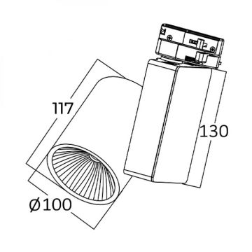 Braytron BD30-20230 Beyaz Kasa 40 Watt PHILIPS LED Ray Spot - Beyaz Işık (6500K)