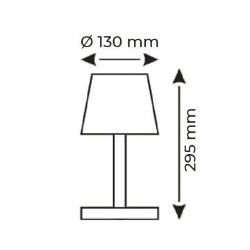 HELIOS HS 8108 Şarlı, Dimli ve Dokunmatik Krom LED Masa Lambası - 3 Işık Renkli (Beyaz + Ilık Beyaz + Gün Işığı)