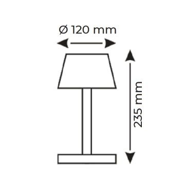 HELIOS HS 8110 Şarlı ve Dimli 3 Işık Renkli Gold LED Masa Lambası