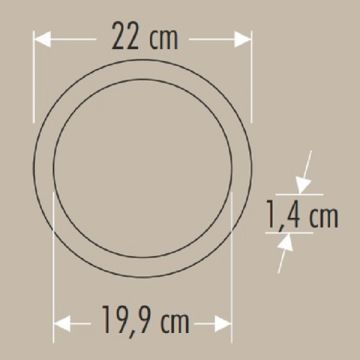 CATA CT-5129 18 Watt Siyah Kasa Sıva Altı Yuvarlak LED Panel