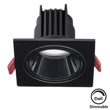 1M Dali Dimli 8 Watt Siyah Sıva Altı Kare LED Spot (SAMSUNG/OSRAM/PHILIPS LED & EAGLERISE/PHILIPS/LIFUD Driver)