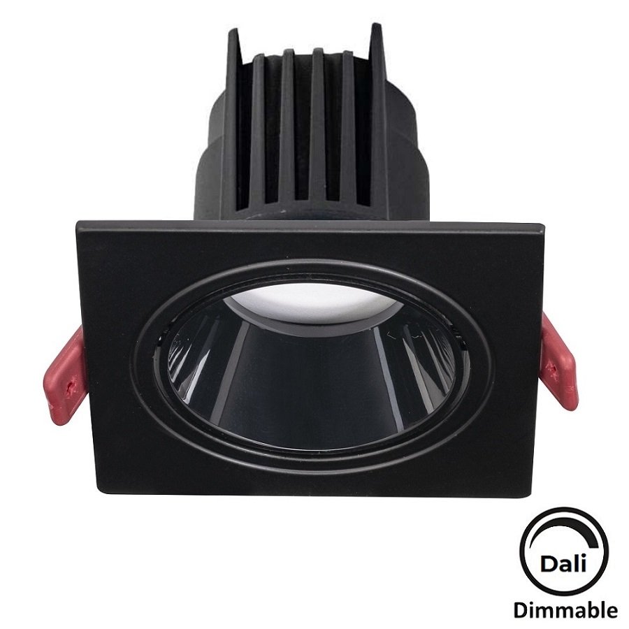 MOLLED MOL4151M Dali Dimli 12 Watt Siyah Sıva Altı Kare LED Spot (SAMSUNG/OSRAM/PHILIPS LED & EAGLERISE/PHILIPS/LIFUD Driver)