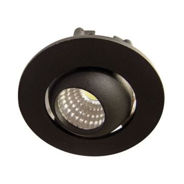 ACK AH06-00301 3 Watt Siyah Kasa Manda Gözü LED Spot - Gün Işığı (3000K)