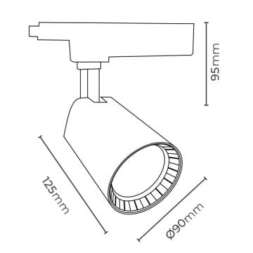 MOLLED MOL2045 Siyah/Beyaz Kasa 33 Watt LED Ray Spot (SAMSUNG/OSRAM LED & PHILIPS/LIFUD Driver)