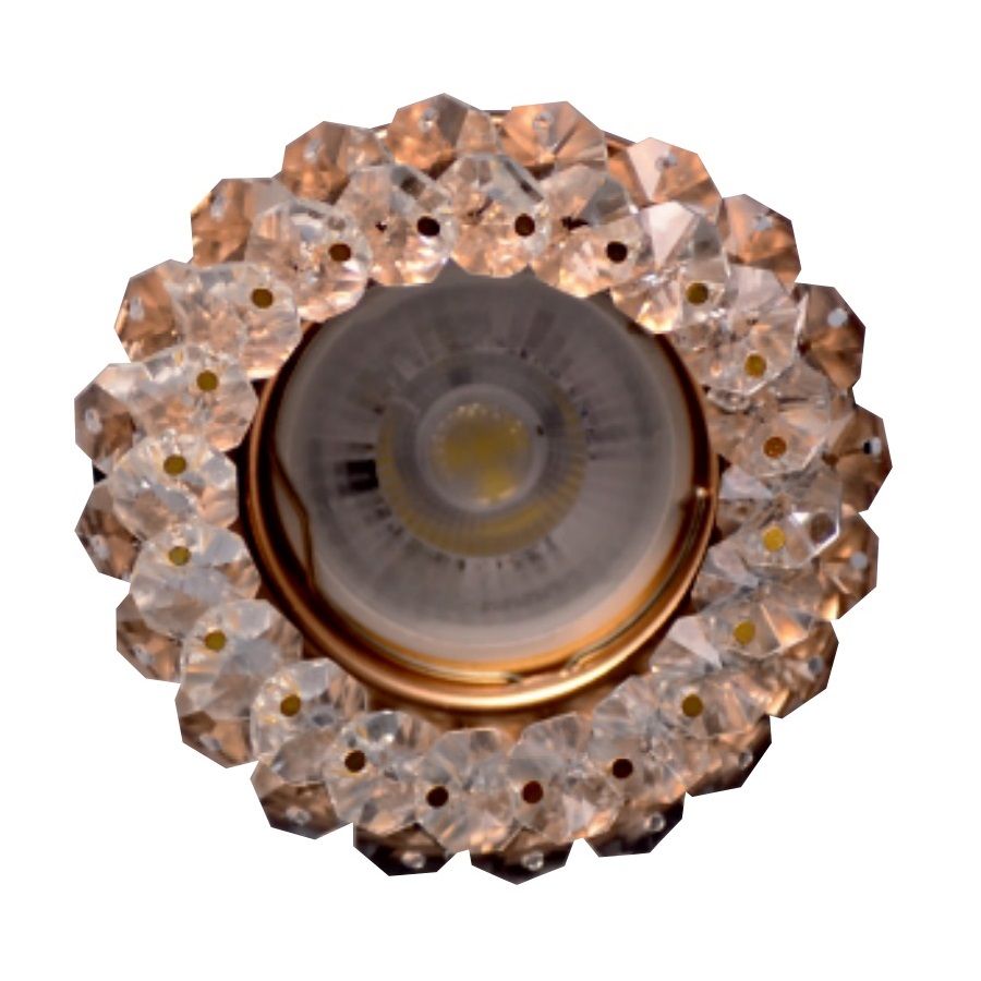 ERKled ERK9060 Kemer Gold Kristal Spot Kasası (Gün Işığı LED Çerçeve Işıklı)