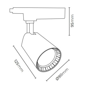 MOLLED MOL2045 Siyah/Beyaz Kasa 26 Watt LED Ray Spot (SAMSUNG/OSRAM LED & EAGLERISE Driver)