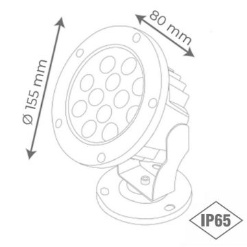 goldX ZE963 12 Watt LED Bahçe Armatürü