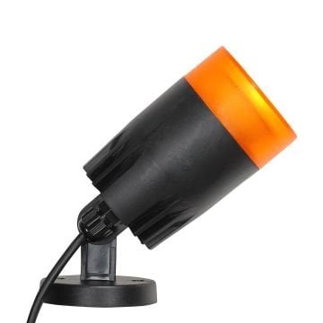 ZİTA 262-Turuncu Turuncu Camlı Kazıklı Çim Armatürü - PC Gövde - GU10 Duylu - IP65