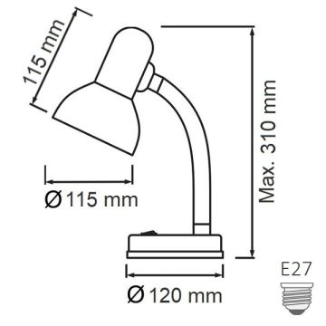 HELIOS HS 2605 Sarı Masa Lambası