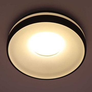 JUPITER JH750 S Siyah-Beyaz Sıva Altı Yuvarlak Spot Kasası - Işık Efektli - Metal