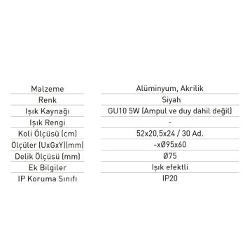 JUPITER JH750 S Siyah-Beyaz Sıva Altı Yuvarlak Spot Kasası - Işık Efektli - Metal