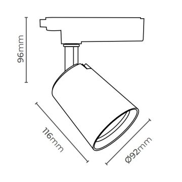 MOLLED MOL2018 Beyaz Kasa 18 Watt LED Ray Spot (SAMSUNG/OSRAM LED & EAGLERISE/PHILIPS/LIFUD Driver)