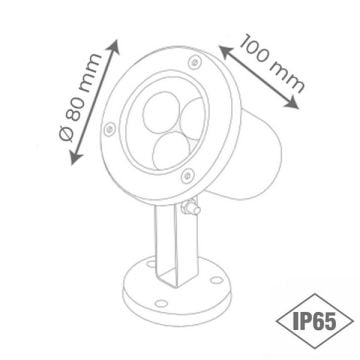 goldX ZE960 3 Watt LED Bahçe Armatürü