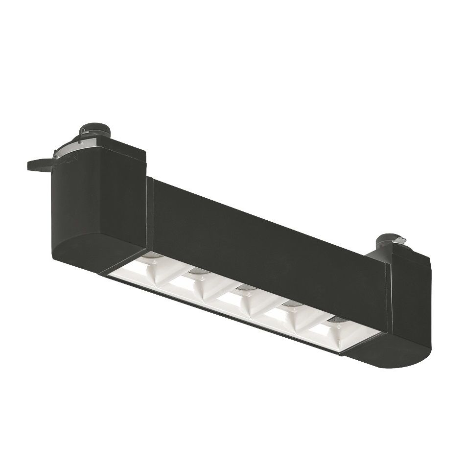 FORLIFE FL-5581 SW 10 Watt 20 cm Beyaz Kompakt Lensli Raylı Siyah Lineer Armatür (OSRAM LED)