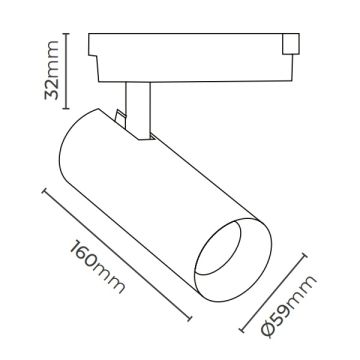 MOLLED MOL2001 Beyaz Kasa 9 Watt LED Ray Spot (SAMSUNG/OSRAM LED & EAGLERISE Driver)