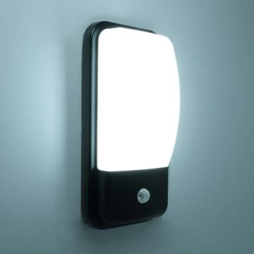 ACK AH07-05431 20 Watt Sensörlü Siyah Dış Mekan LED Aplik - Beyaz Işık (6500K) - IP44