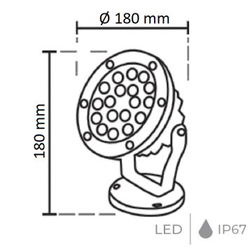 NOAS YL74-0901 9 Watt RGB LED Bahçe Armatürü