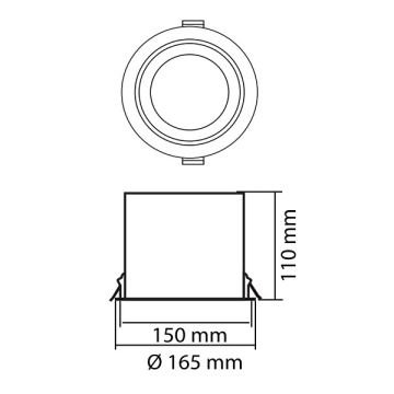 ACK AD36-00630 30 Watt Sıva Altı LED Mağaza Spotu - Beyaz Işık (6500K) [OSRAM LED & OSRAM Driver]