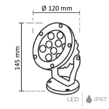 NOAS YL74-0901 9 Watt LED Bahçe Armatürü