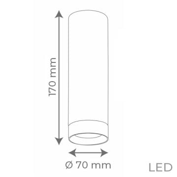 goldX ZE836 Siyah/Beyaz 12 Watt 7x17 cm LED Boru Sarkıt Avize (SAMSUNG LED & EAGLERISE Driver)