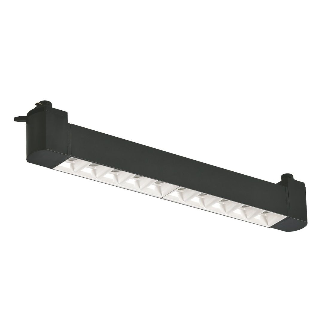 FORLIFE FL-5582 SW 20 Watt 30 cm Beyaz Kompakt Lensli Raylı Siyah Lineer Armatür (OSRAM LED)