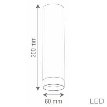 goldX ZE835 Siyah/Beyaz 12 Watt 6x20 cm LED Boru Sarkıt Avize (SAMSUNG LED & EAGLERISE Driver)