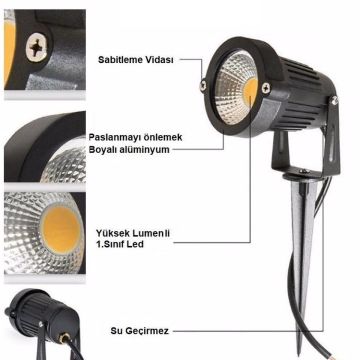 NOAS YL74-0501 5 Watt Kazıklı Çim Armatürü