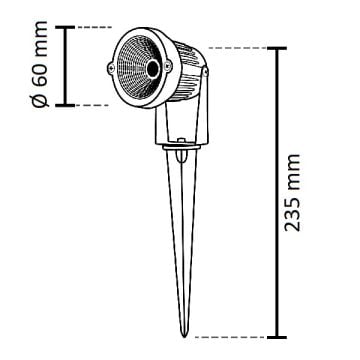 NOAS YL74-0501 5 Watt Kazıklı Çim Armatürü