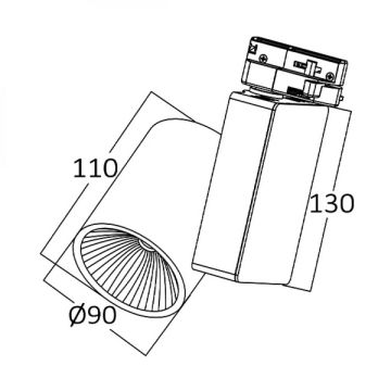 Braytron BD30-00230 Beyaz Kasa 30 Watt PHILIPS LED Ray Spot - Beyaz Işık (6500K)