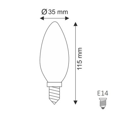 HELIOS HS 2079 5 Watt LED Mum Ampul