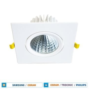 ACK AH03-26130 40 Watt Sıva Altı Kare LED Mağaza Spotu - Beyaz Işık (6500K) [SAMSUN/OSRAM LED & OSRAM/PHILIPS Driver]