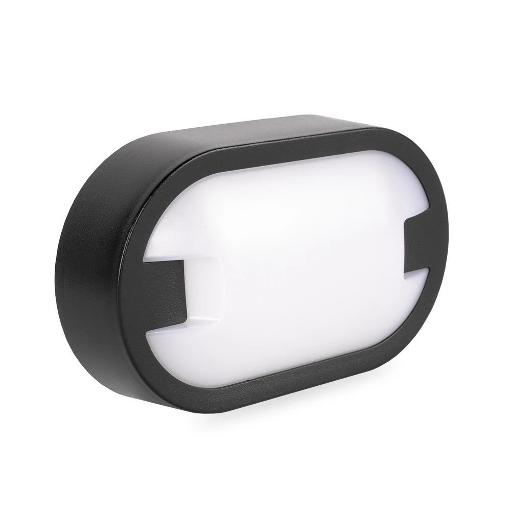 ACK AT11-21531 15 Watt Siyah Dış Mekan Elips LED Aplik - Beyaz Işık (6500K) - IP54