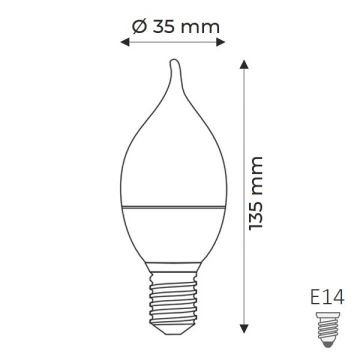 HELIOS HS 2080 5 Watt Kıvrık LED Ampul