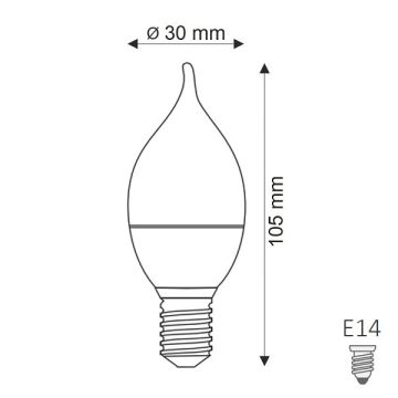 HELIOS HS 2080 5 Watt Kıvrık LED Ampul