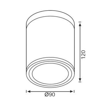 JUPITER JC063 AN Antrasit Dış Mekan Tavan Armatürü - Metal - GU10 Duylu