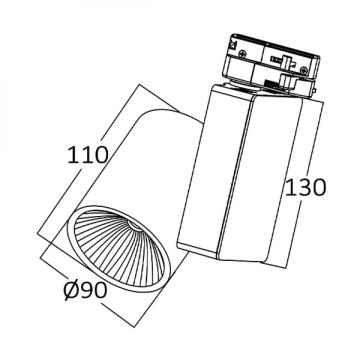 Braytron BD30-00210 Beyaz Kasa 30 Watt PHILIPS LED Ray Spot - Ilık Beyaz (4000K)