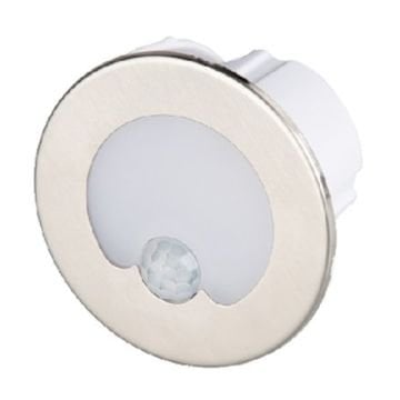 CATA CT-5174 1.5 Watt Hareket Sensörlü Sıva Altı Yuvarlak LED Merdiven Armatürü (Saten Kasa)