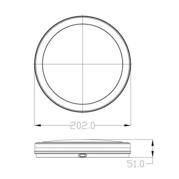 JUPITER LW301 20 Watt Antrasit Dış Mekan LED Tavan Armatürü - Plastik - Gün Işığı (3000K)