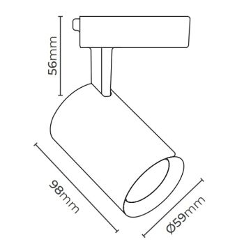 MOLLED MOL2007 Siyah/Beyaz Kasa 9 Watt LED Ray Spot (SAMSUNG/OSRAM/PHILIPS LED & EAGLERISE Driver)