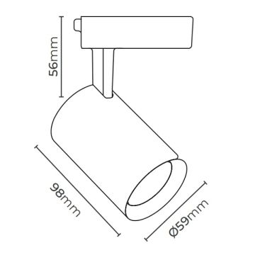 MOLLED MOL2007 Siyah/Beyaz Kasa 9 Watt LED Ray Spot (SAMSUNG/Bridgelux LED)