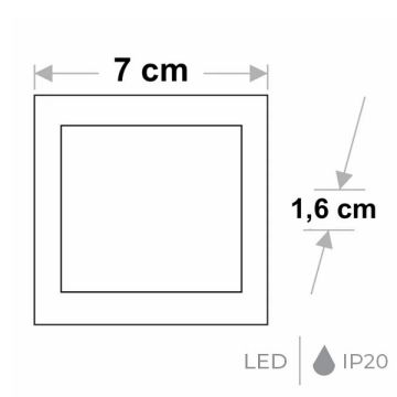 CATA CT-5176 3 Watt Siyah-Şeffaf Sıva Altı Kare LED Merdiven Armatürü