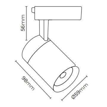 MOLLED MOL2003 Siyah/Beyaz Kasa 9 Watt LED Ray Spot (SAMSUNG/OSRAM/PHILIPS LED & EAGLERISE Driver)