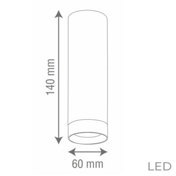 goldX ZE835 Siyah/Beyaz 12 Watt 6x14 cm LED Boru Sarkıt Avize (SAMSUNG LED & EAGLERISE Driver)