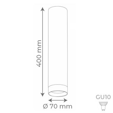 goldX ZE836 Siyah/Beyaz 7x40 cm Boru Sarkıt Avize (GU10 Duylu)