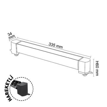 FORLIFE FL-5584 S 20 Watt 33 cm Raylı Lineer Armatür (OSRAM LED)