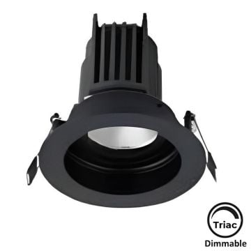 MOLLED MOL1680M Triac Dimli 8 Watt Siyah Kasa Sıva Altı Yuvarlak LED Spot