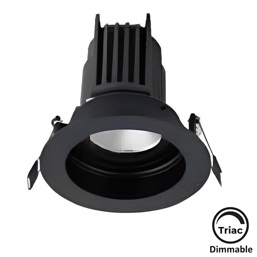 MOLLED MOL1680M Triac Dimli 12 Watt Siyah Kasa Sıva Altı Yuvarlak LED Spot